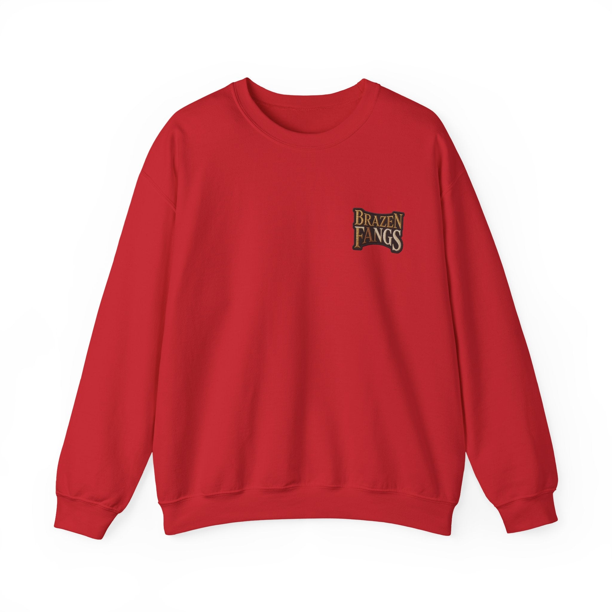 Brazen Fangs' Edition 1 Vintage Patch Racing Logo Crewneck Sweatshirt