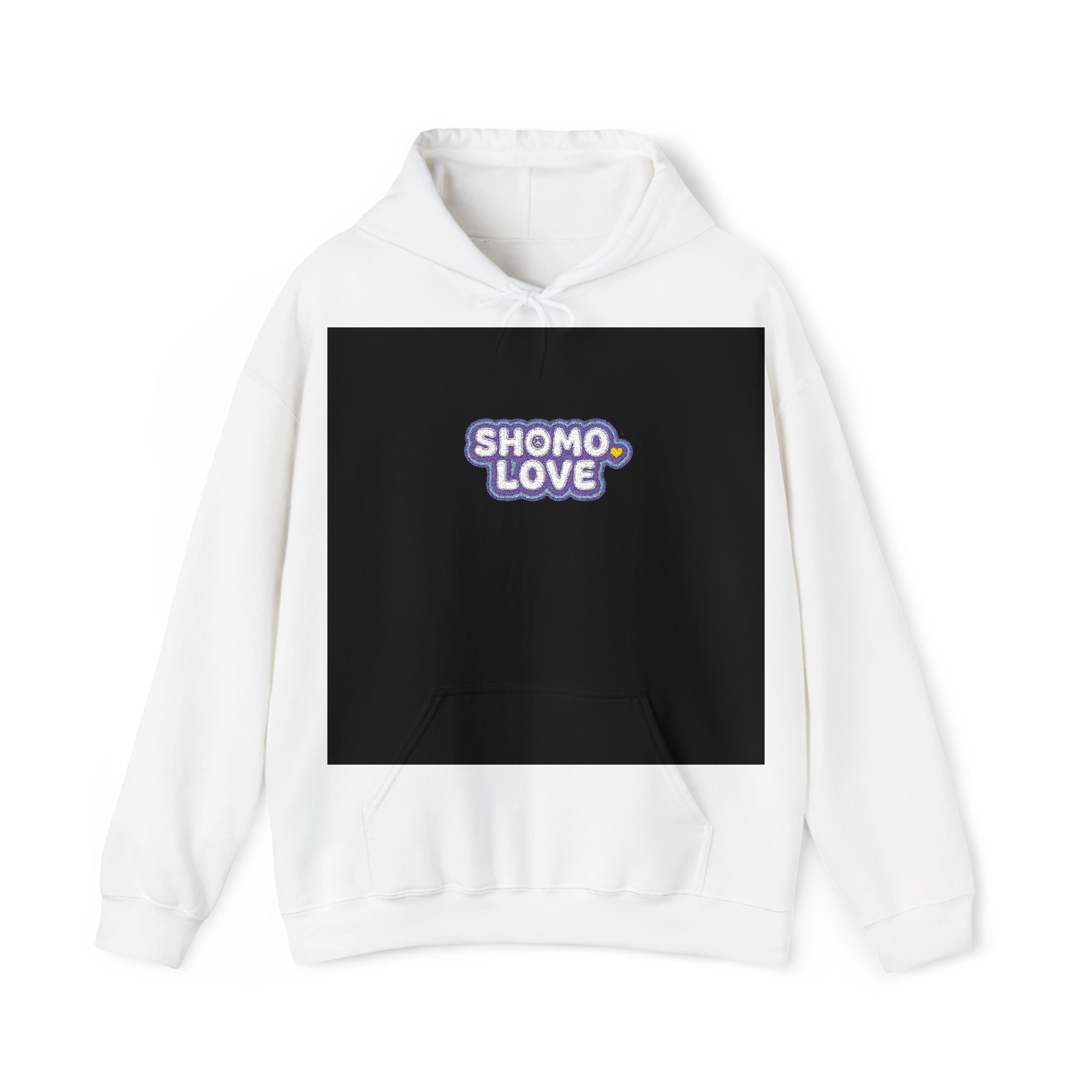 Shomo Love Graphic Hoodie — Cute Floral Bubble Text Pullover