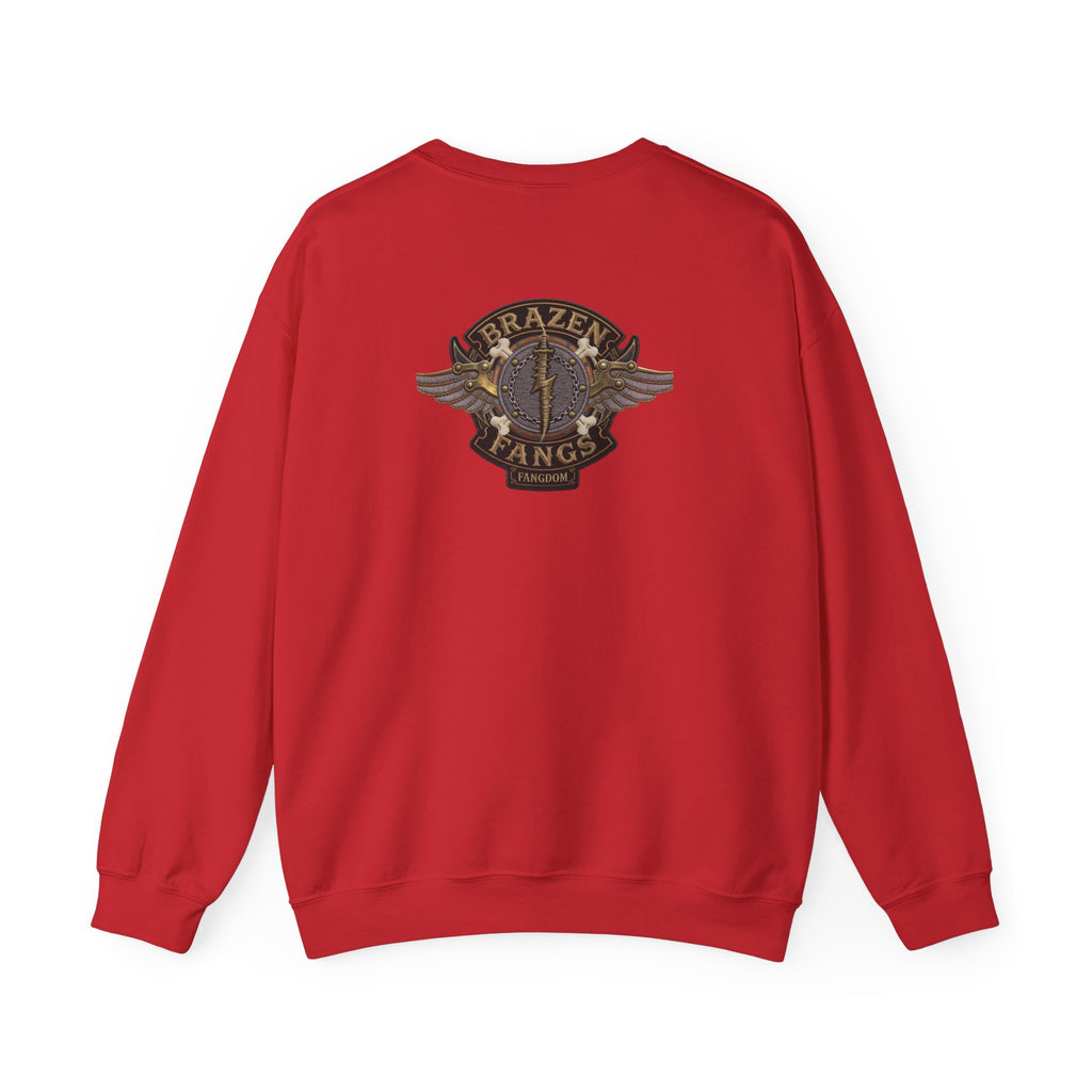 Brazen Fangs' Edition 1 Vintage Patch Racing Logo Crewneck Sweatshirt