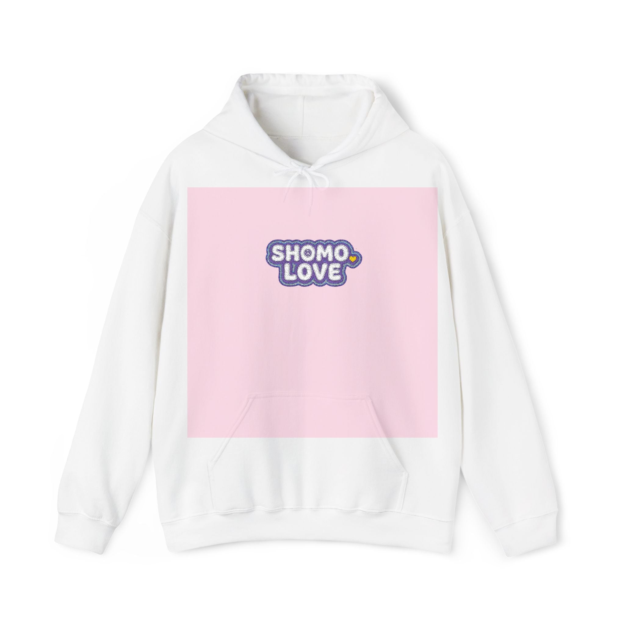 Shomo Love Graphic Hoodie — Cute Floral Bubble Text Pullover
