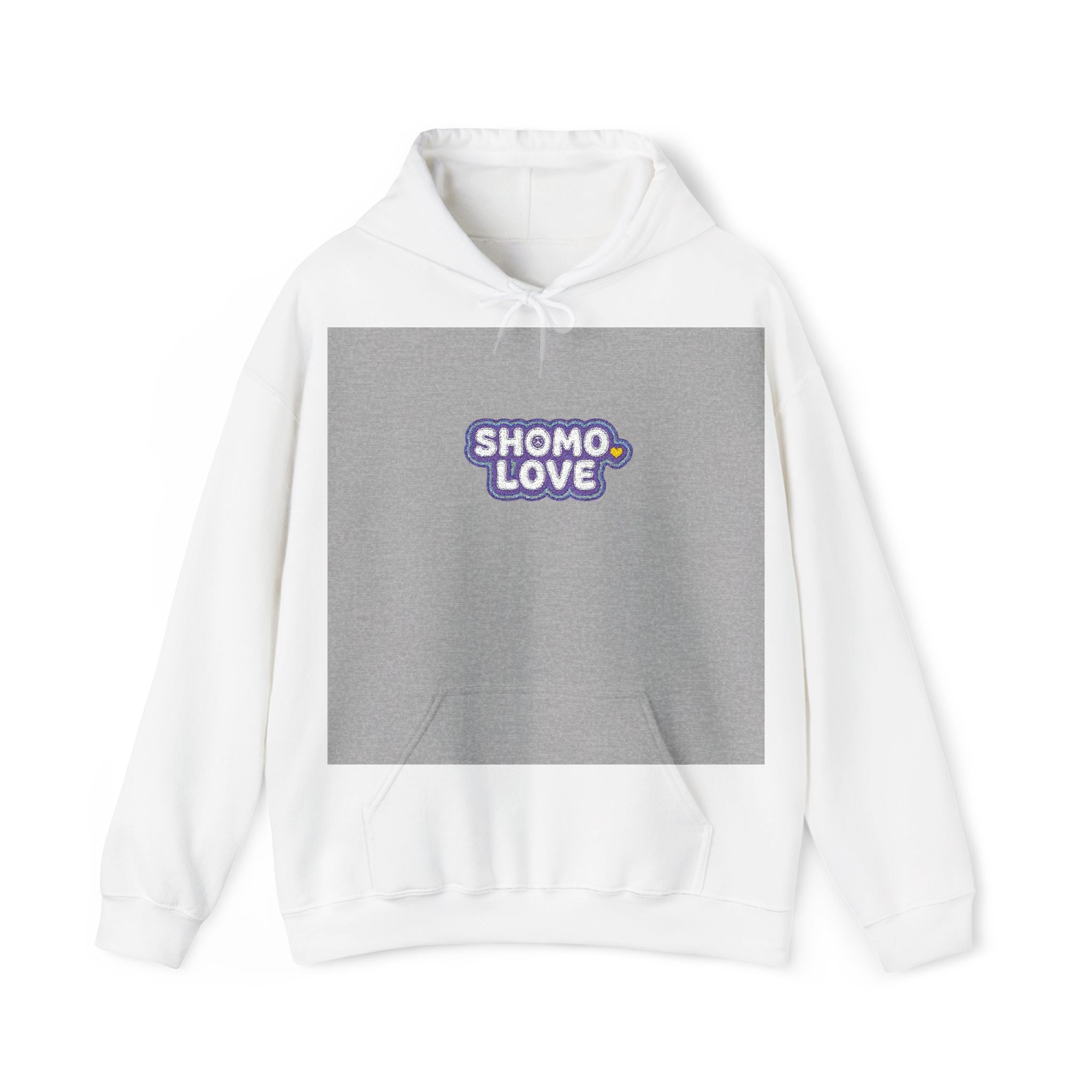 Shomo Love Graphic Hoodie — Cute Floral Bubble Text Pullover