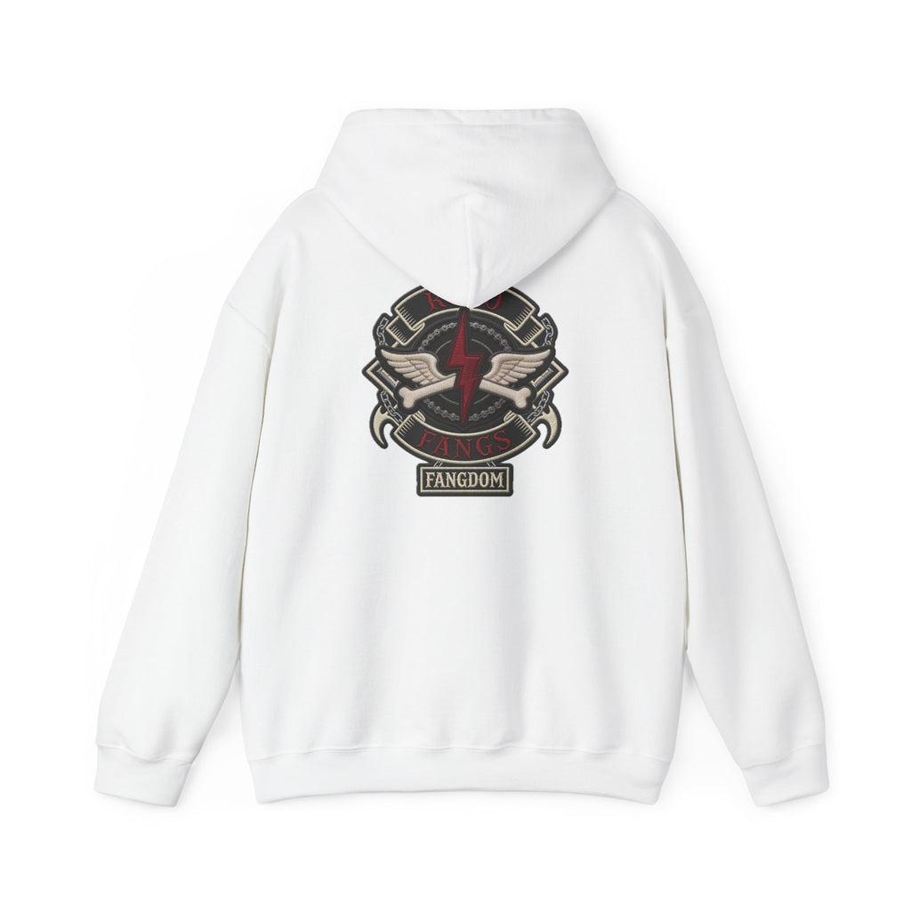 Rojo Fangs Crest Hoodie – Small Center Logo Pullover