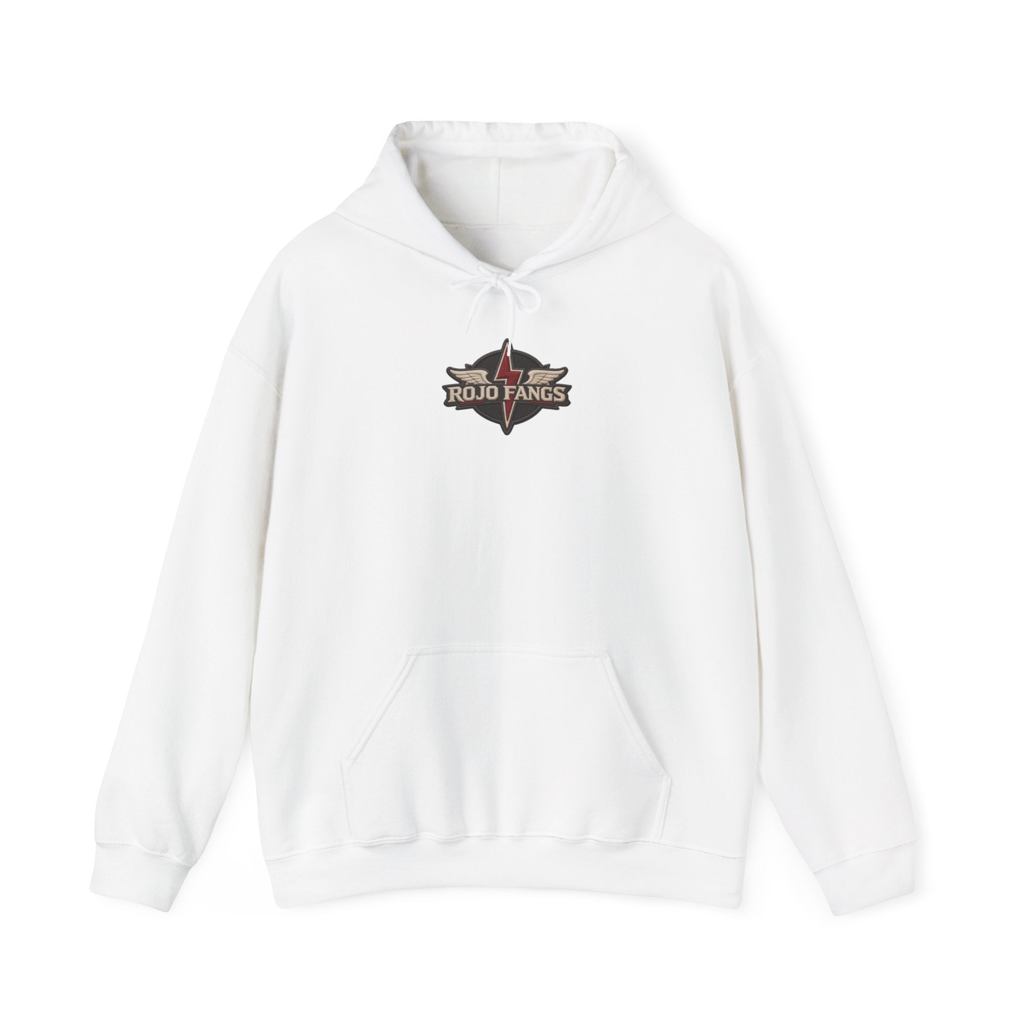 Rojo Fangs Crest Hoodie – Small Center Logo Pullover
