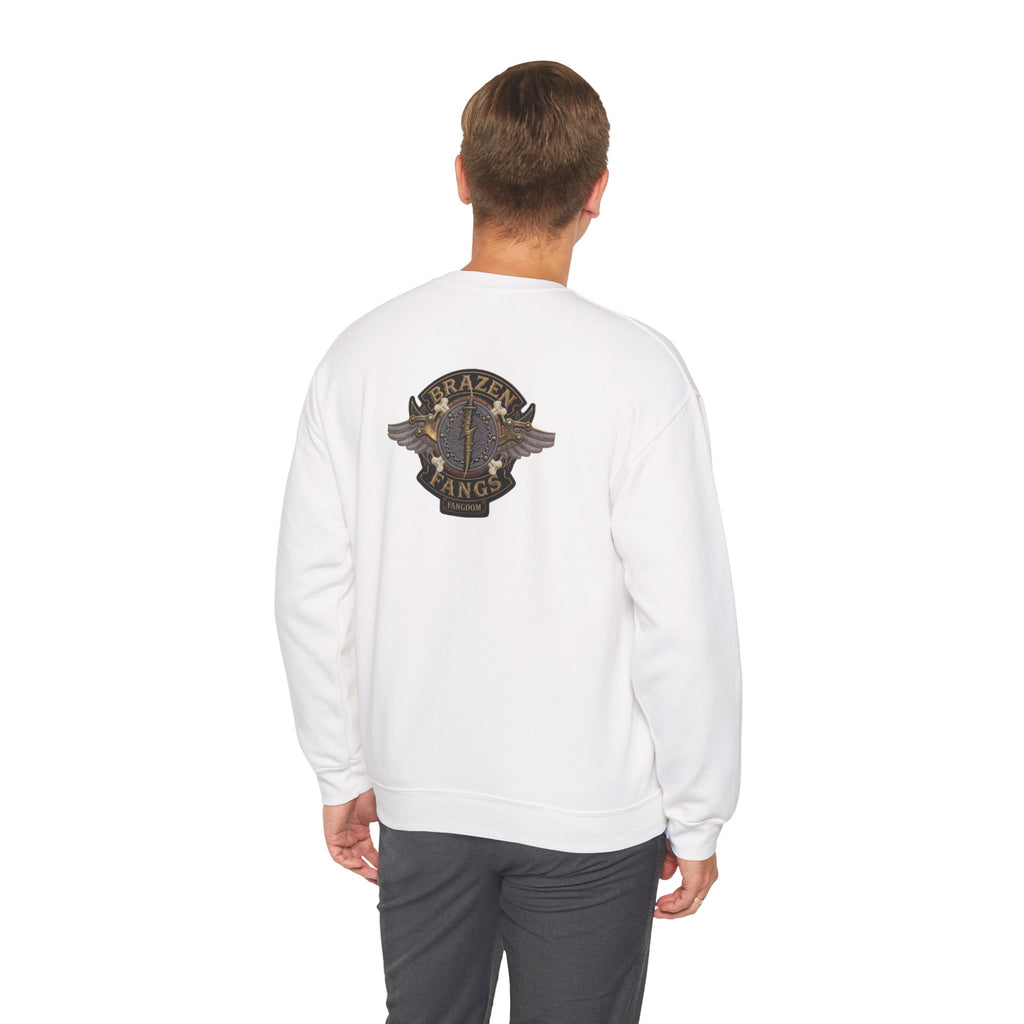 Brazen Fangs' Edition 1 Vintage Patch Racing Logo Crewneck Sweatshirt