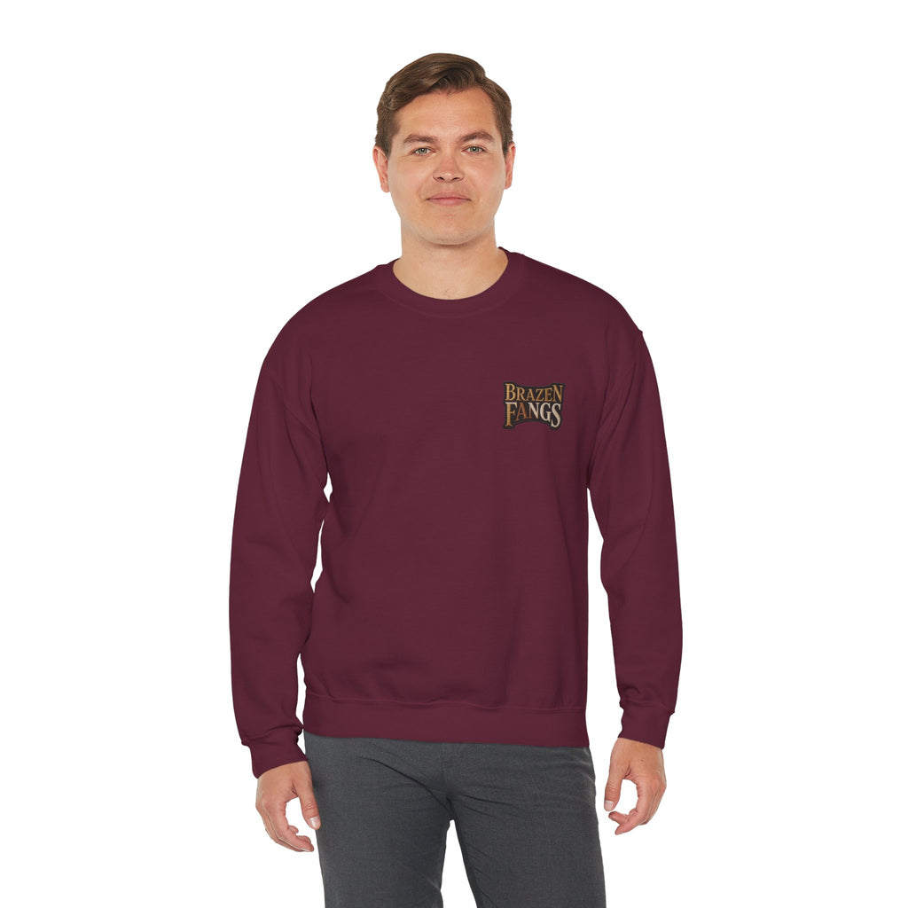 Brazen Fangs' Edition 1 Vintage Patch Racing Logo Crewneck Sweatshirt