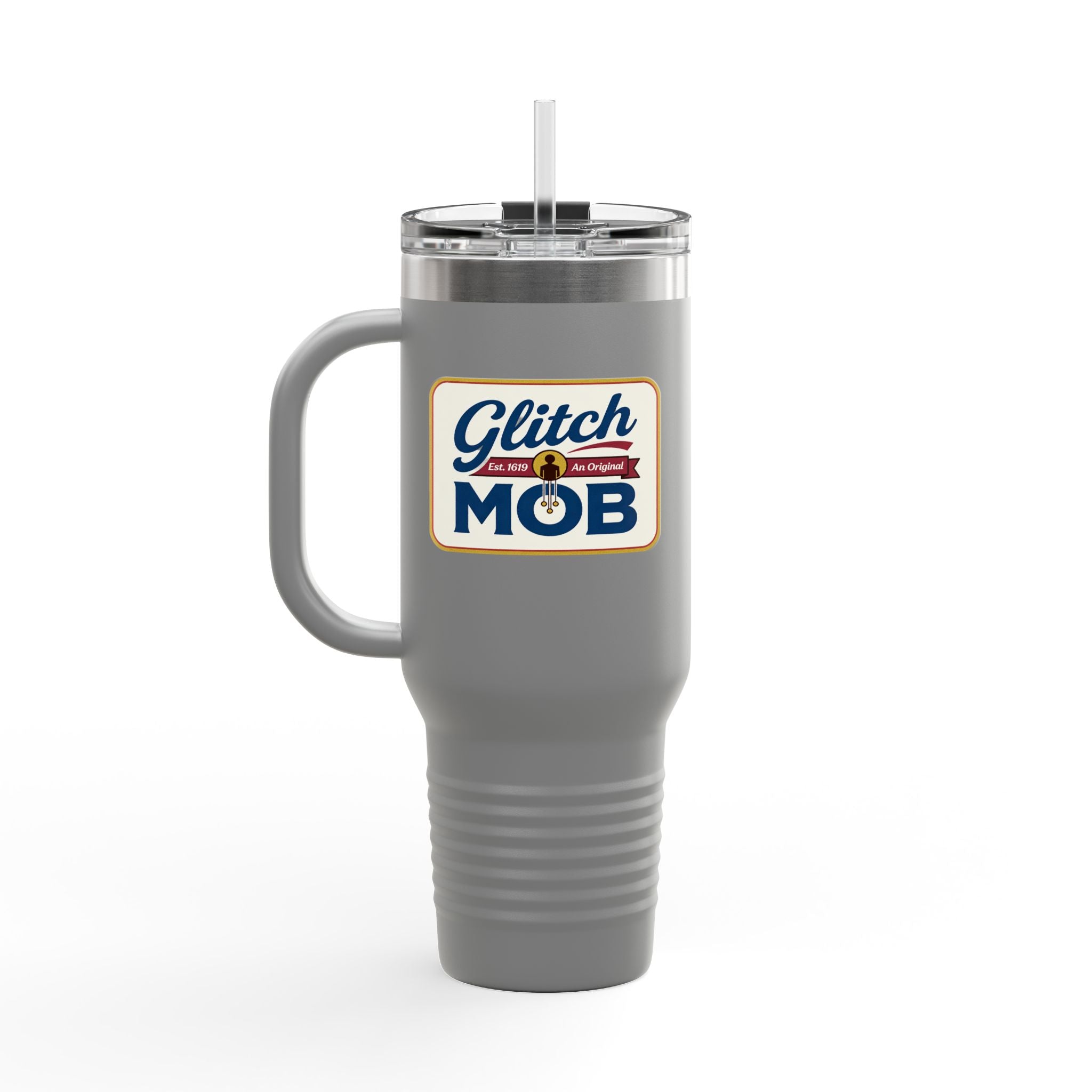"Glitch Mob" Retro Logo Tumbler 40 oz Insulated