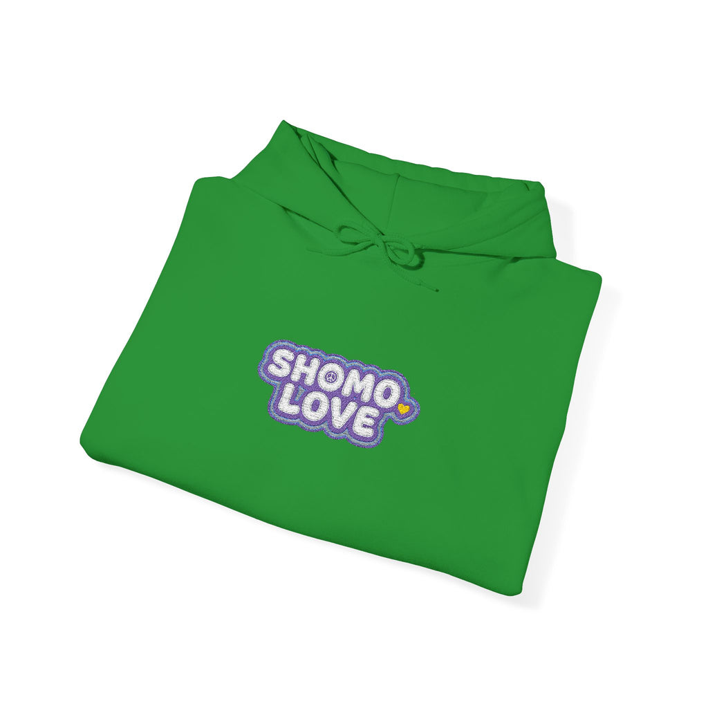 Shomo Love Graphic Hoodie — Cute Floral Bubble Text Pullover