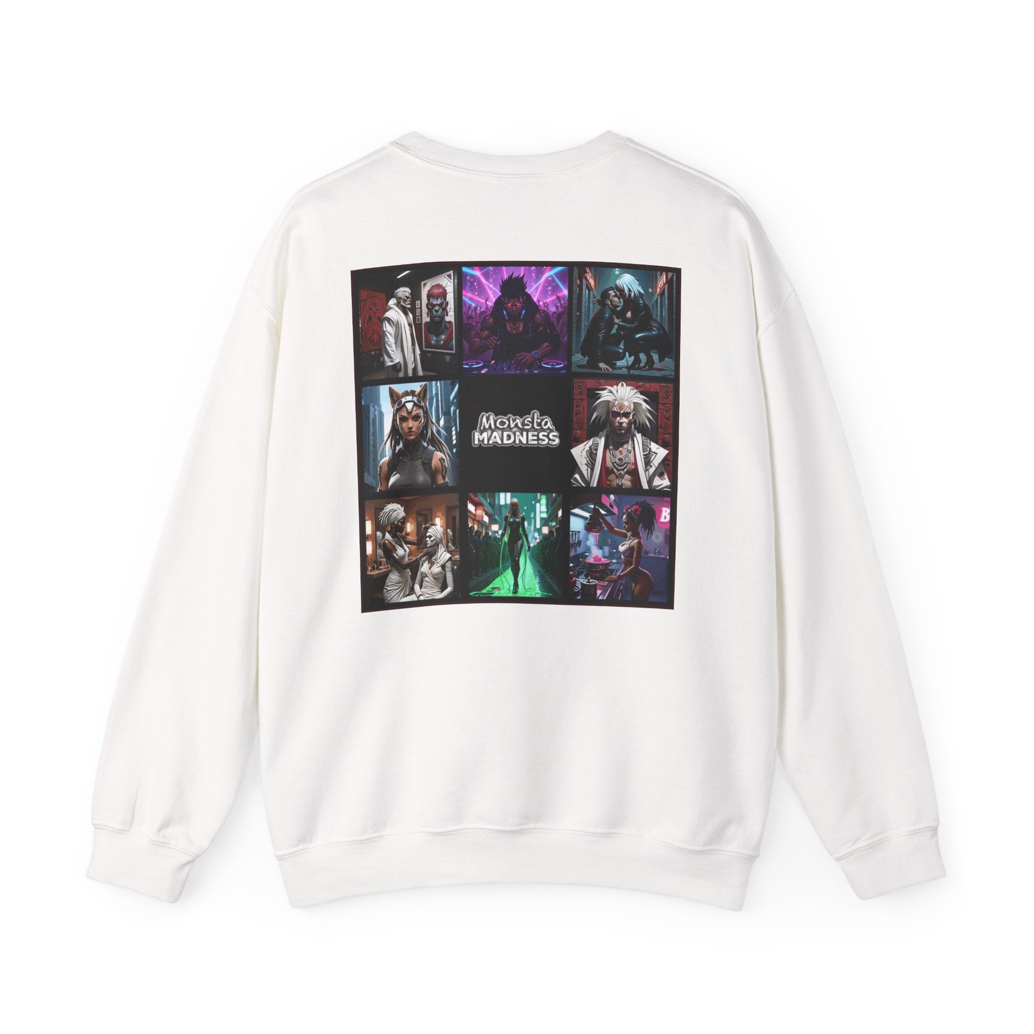 MonstaHolik Graphic Sweatshirt — Character Collage Crewneck
