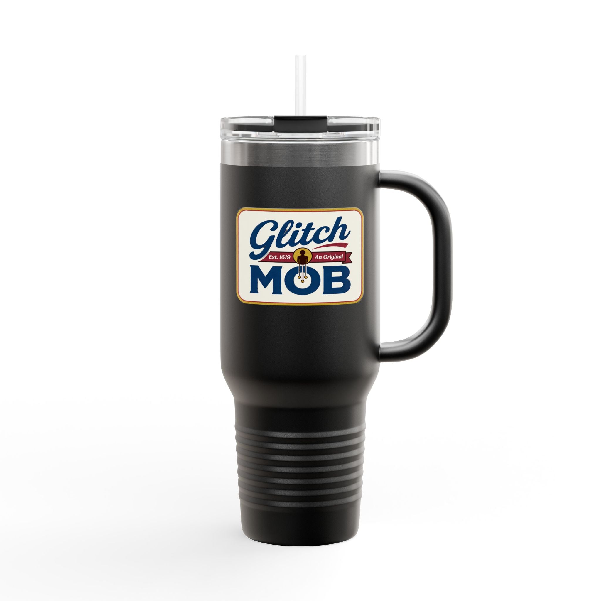 "Glitch Mob" Retro Logo Tumbler 40 oz Insulated