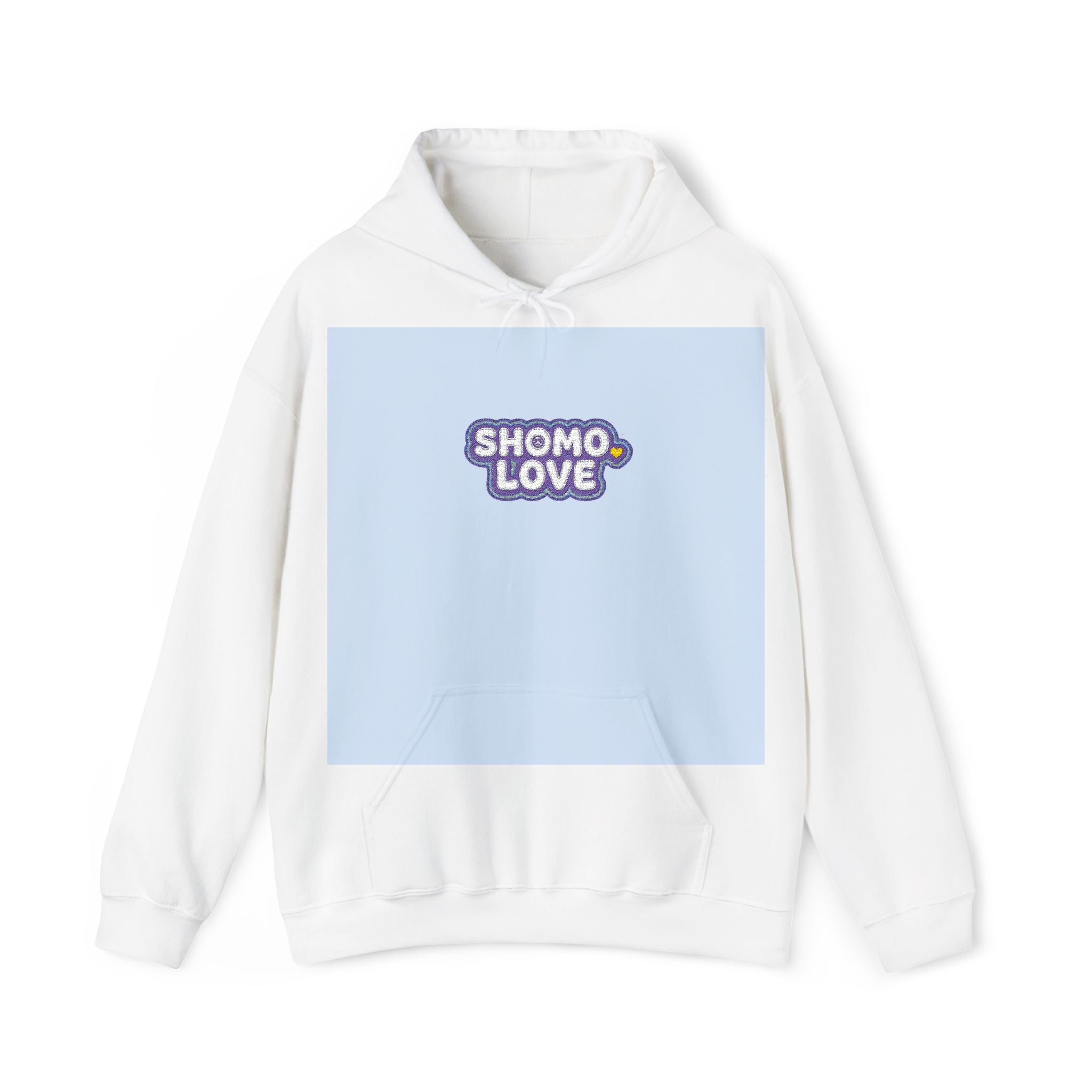 Shomo Love Graphic Hoodie — Cute Floral Bubble Text Pullover