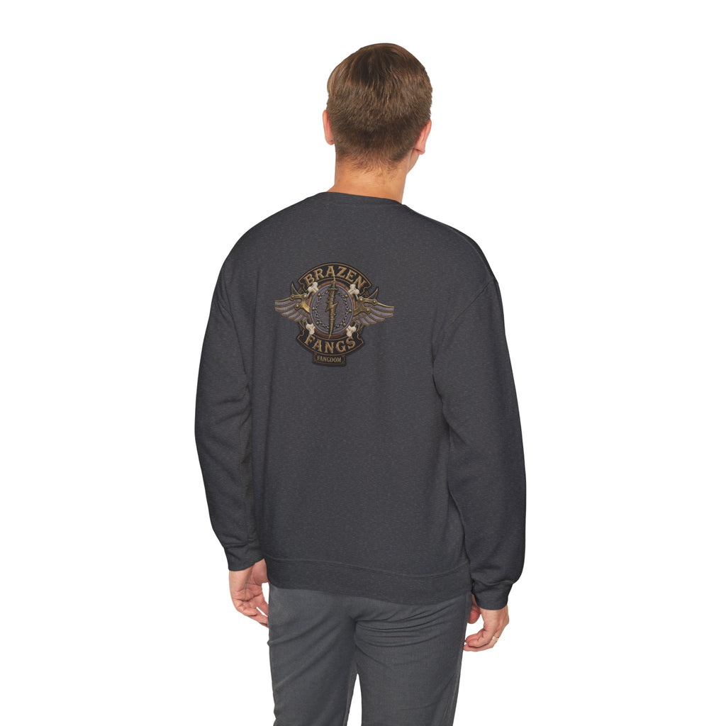 Brazen Fangs' Edition 1 Vintage Patch Racing Logo Crewneck Sweatshirt