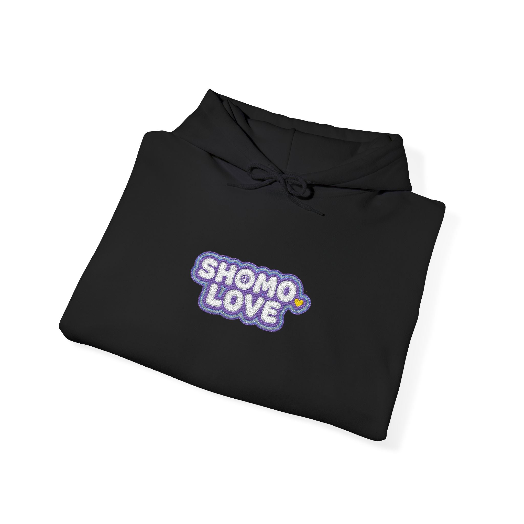 Shomo Love Graphic Hoodie — Cute Floral Bubble Text Pullover