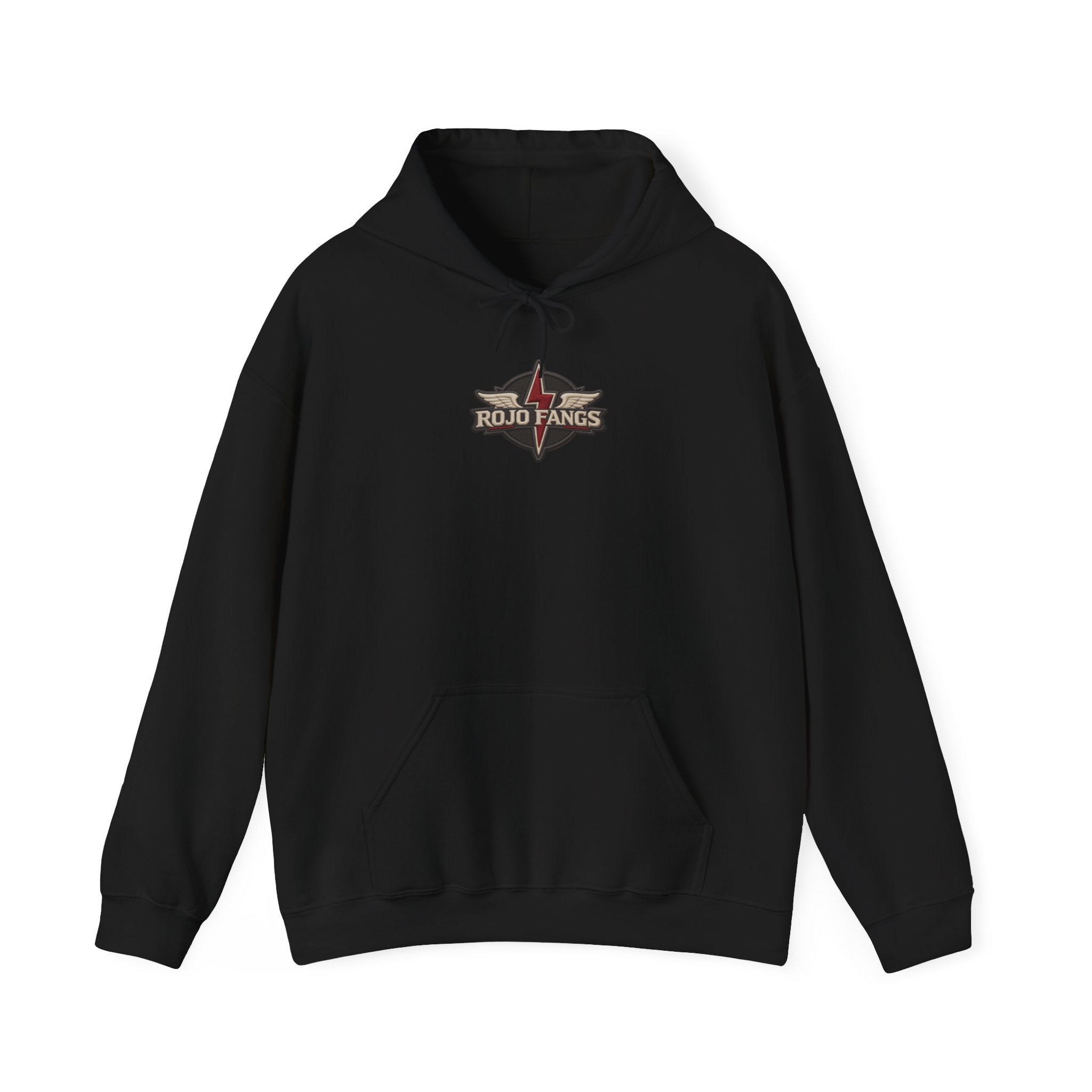 Rojo Fangs Crest Hoodie – Small Center Logo Pullover