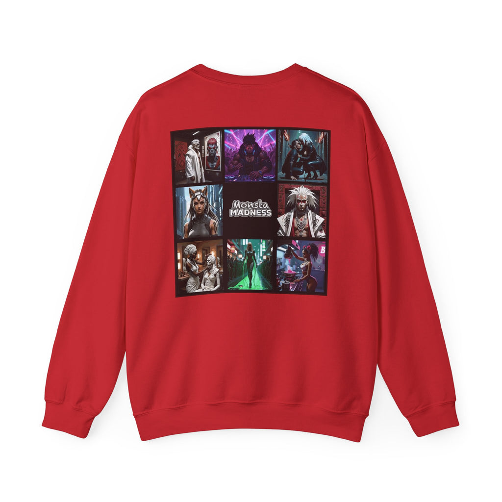 MonstaHolik Graphic Sweatshirt — Character Collage Crewneck