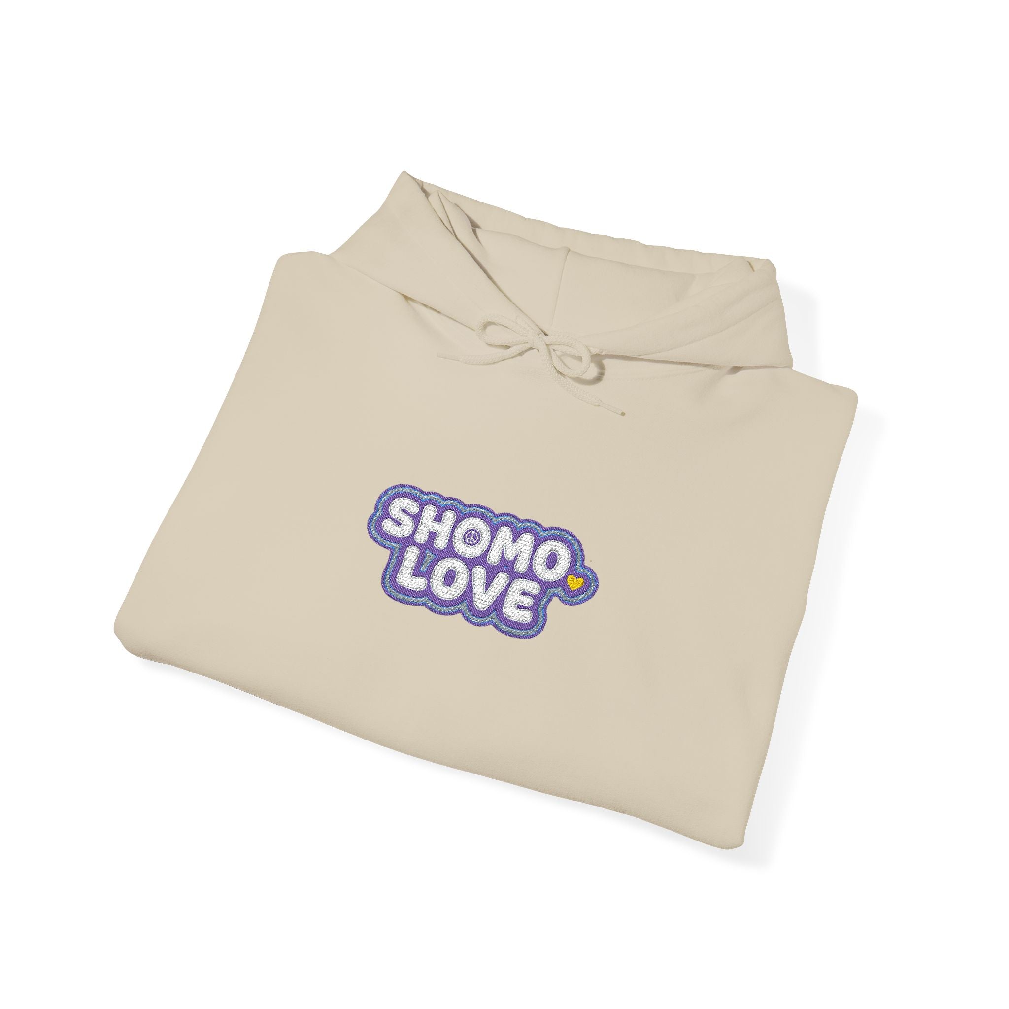 Shomo Love Graphic Hoodie — Cute Floral Bubble Text Pullover