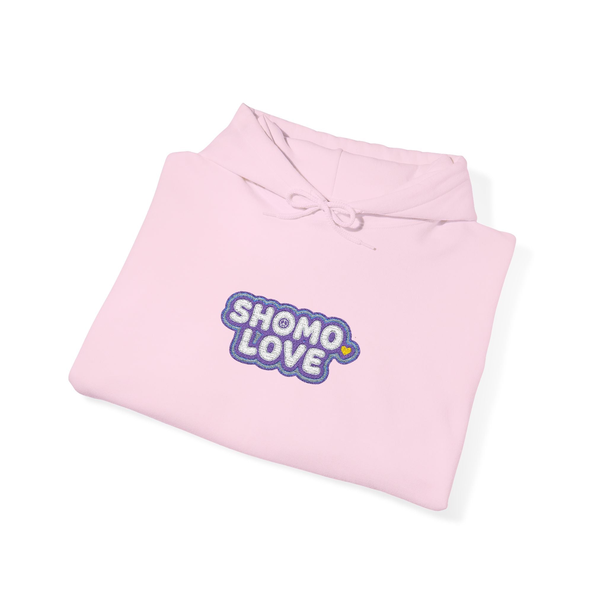 Shomo Love Graphic Hoodie — Cute Floral Bubble Text Pullover