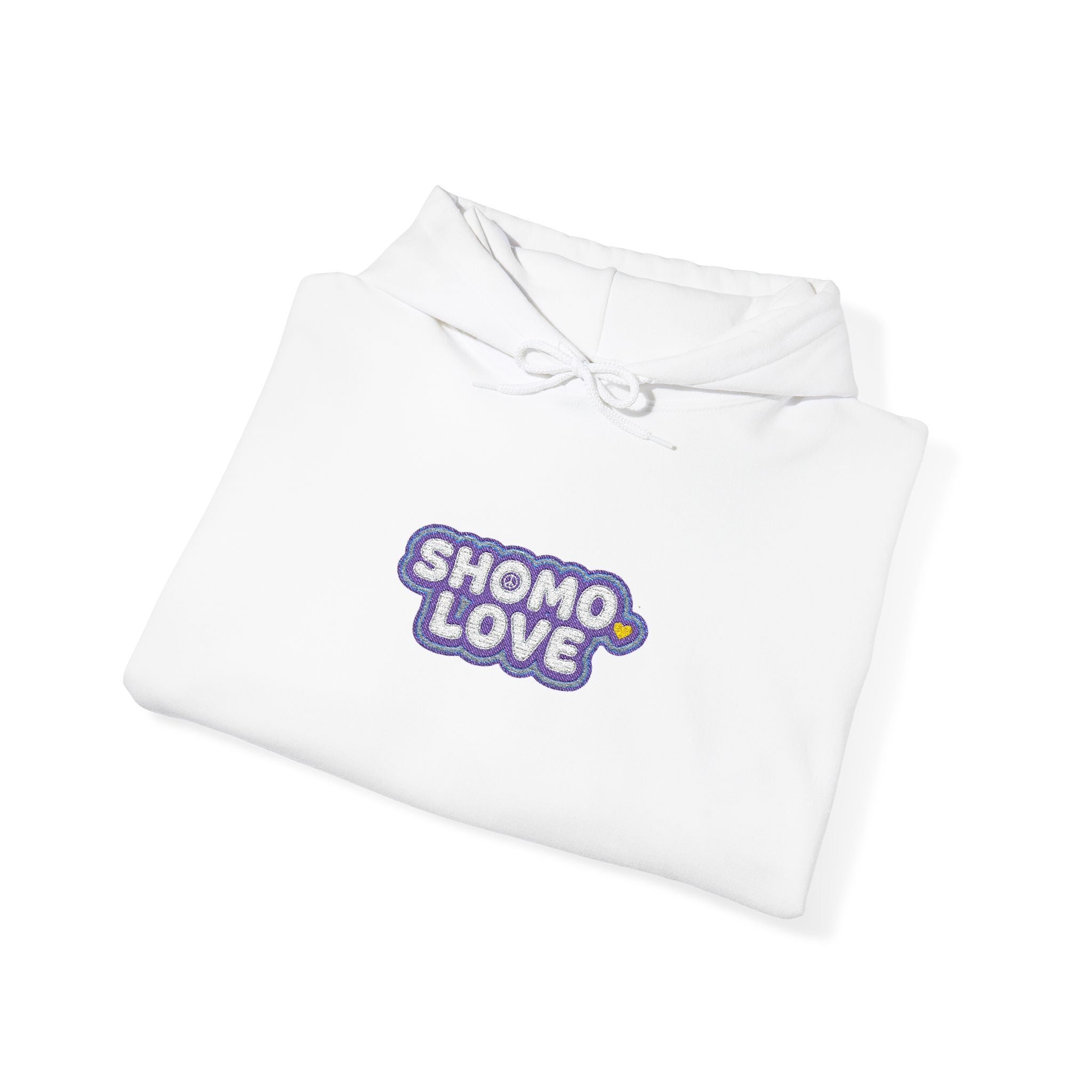 Shomo Love Graphic Hoodie — Cute Floral Bubble Text Pullover