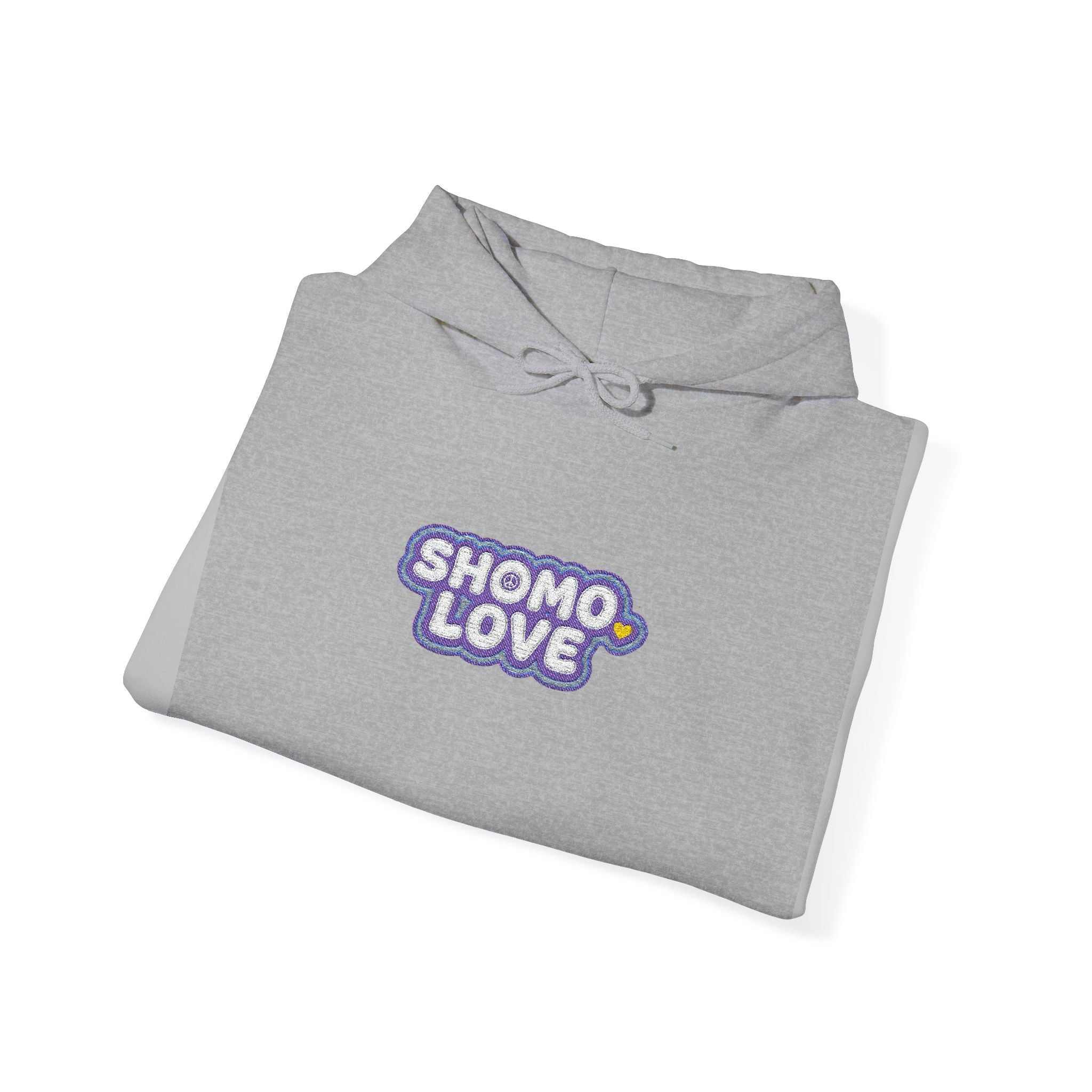 Shomo Love Graphic Hoodie — Cute Floral Bubble Text Pullover