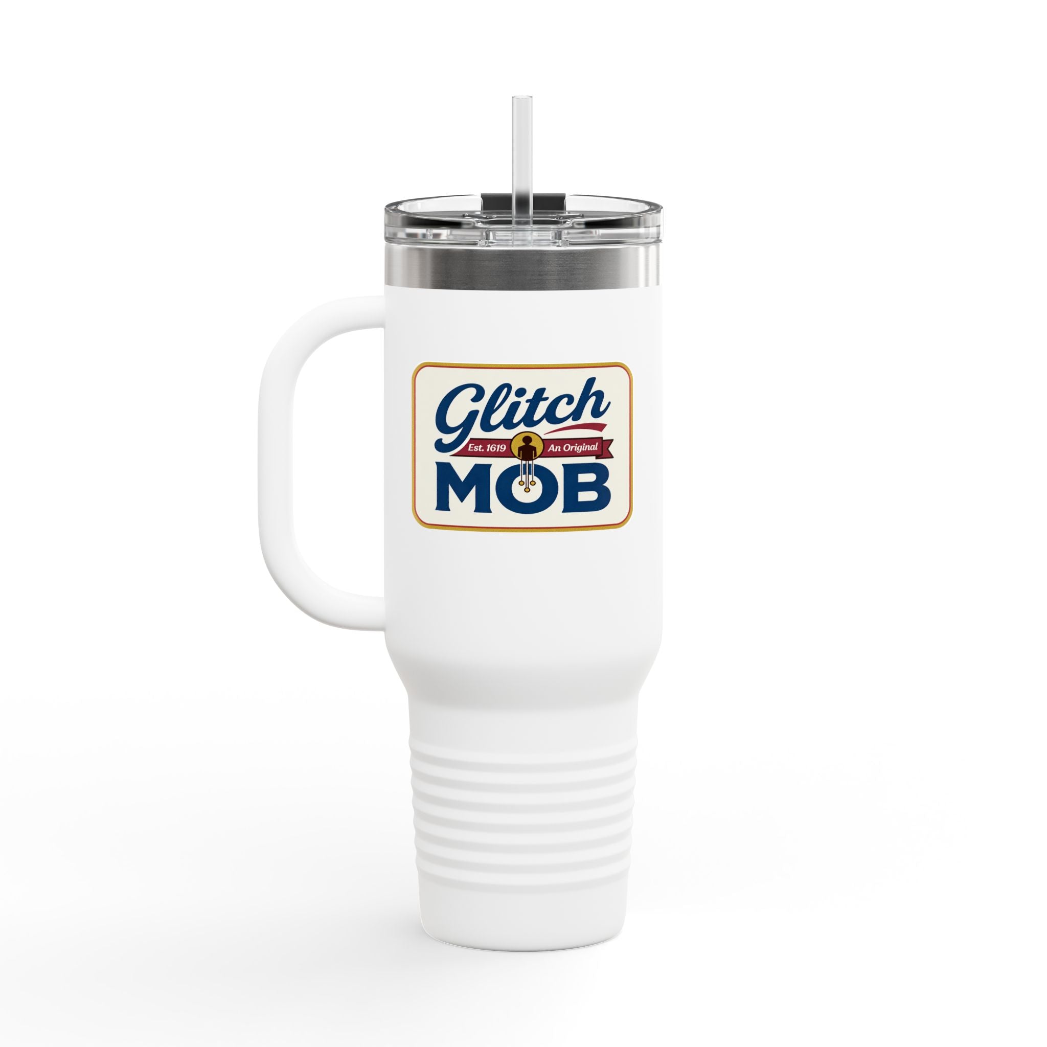 "Glitch Mob" Retro Logo Tumbler 40 oz Insulated