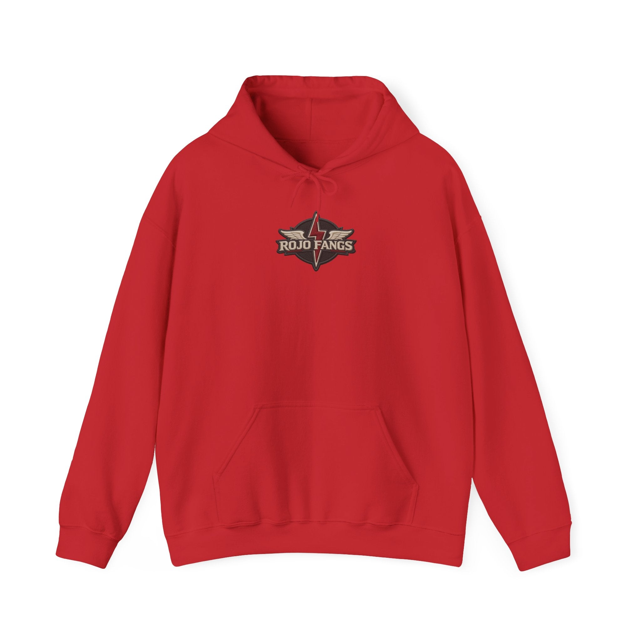 Rojo Fangs Crest Hoodie – Small Center Logo Pullover