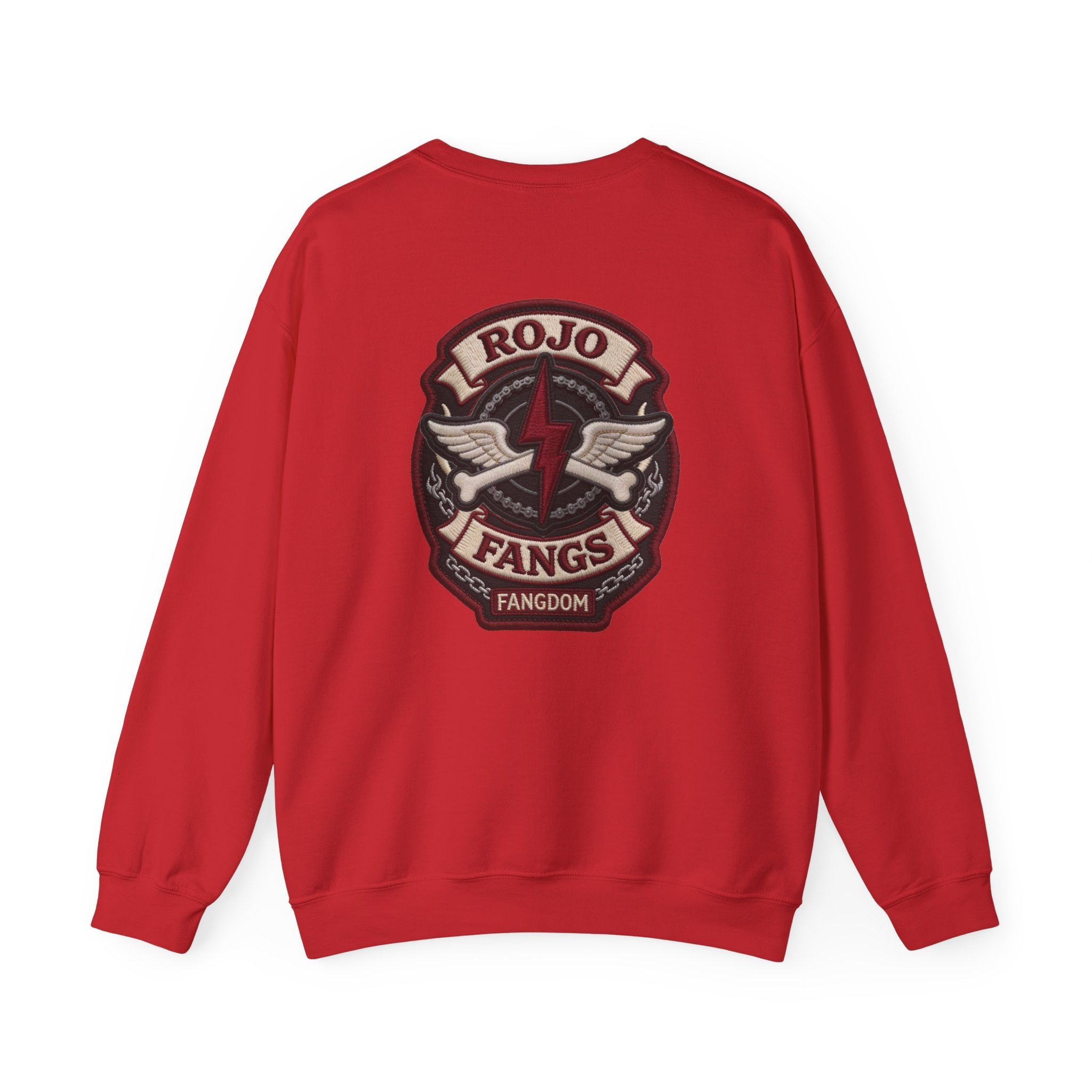 ‘Rojo Fangs' Edition 3 Vintage Patch Racing Logo Crewneck Sweatshirt