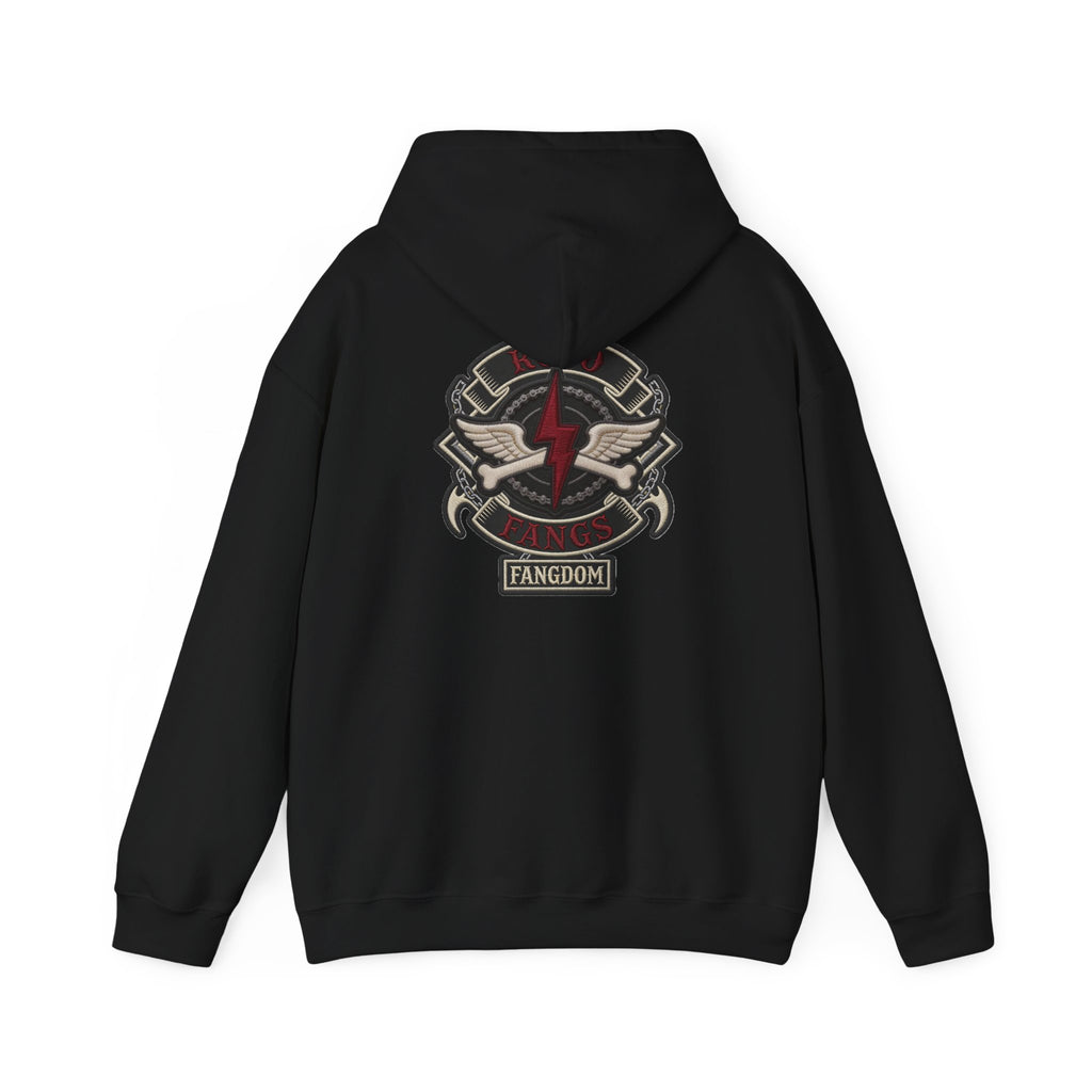 Rojo Fangs Crest Hoodie – Small Center Logo Pullover