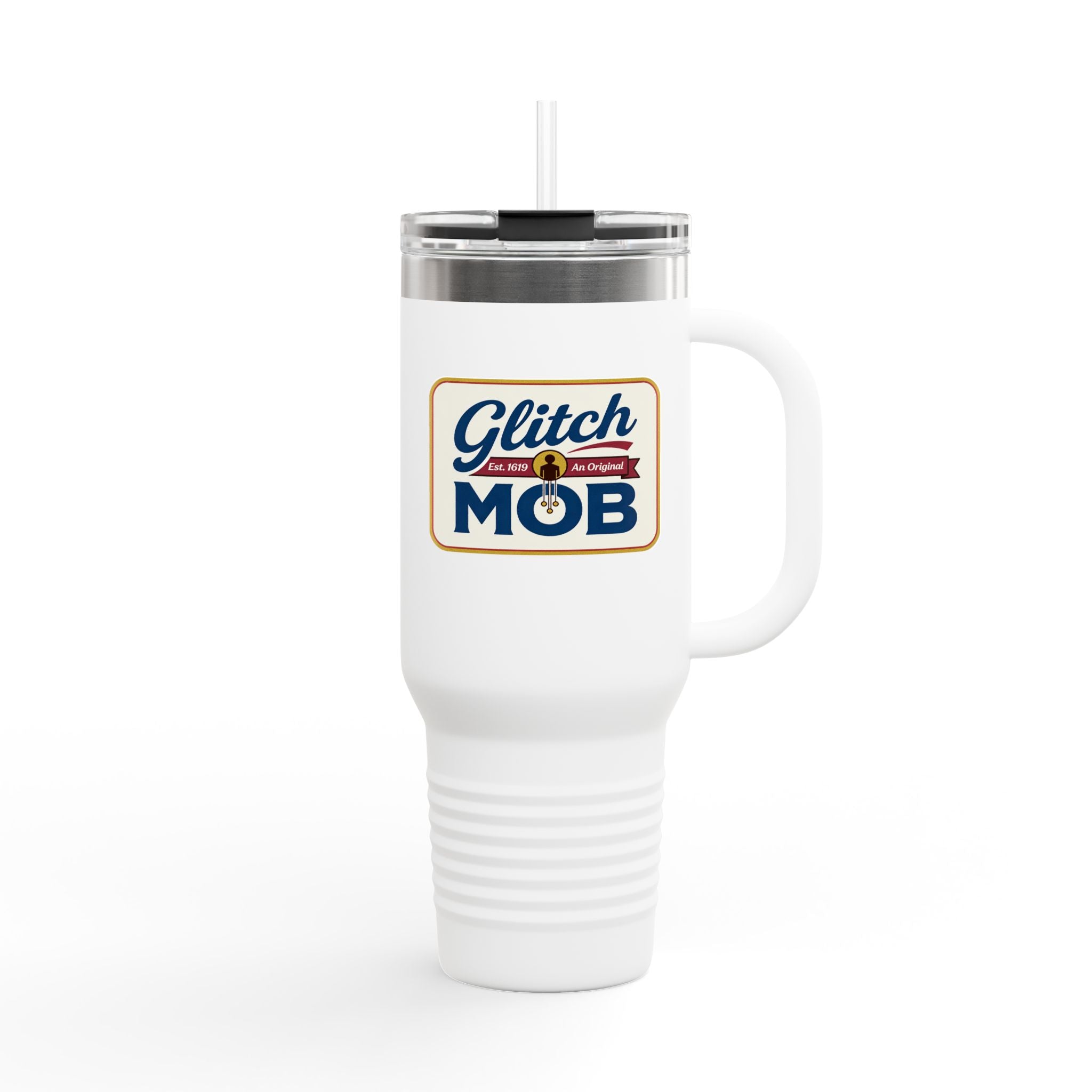 "Glitch Mob" Retro Logo Tumbler 40 oz Insulated